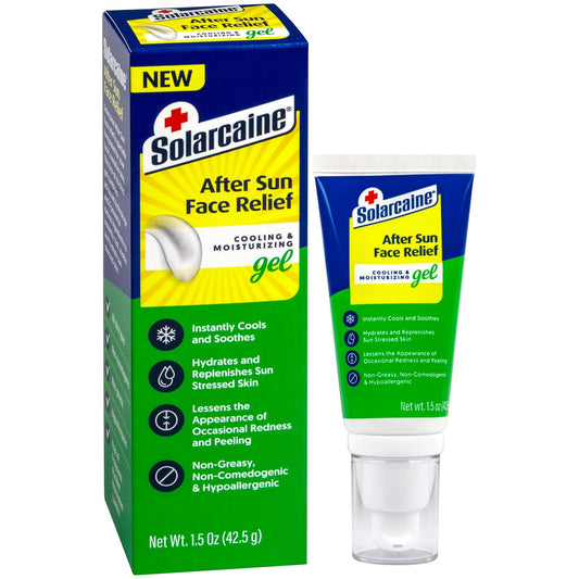 Solarcaine After Sun Face Gel Cooling & Moisturizing Relief 1.5 Oz Medicine & Drugs Pasteur Pharmacy