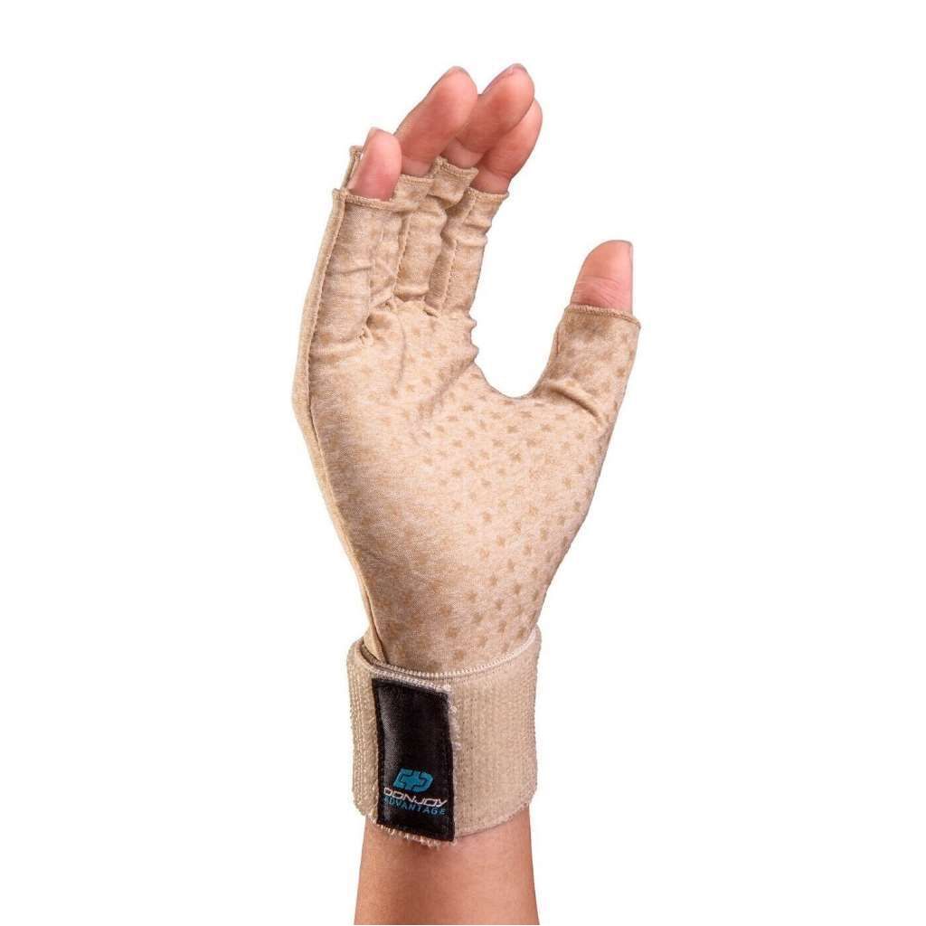 DONJOY Advantage Arthritis Compression Gloves w/Open Finger Tips (Beige) Medium Gloves & Mittens Pasteur Pharmacy
