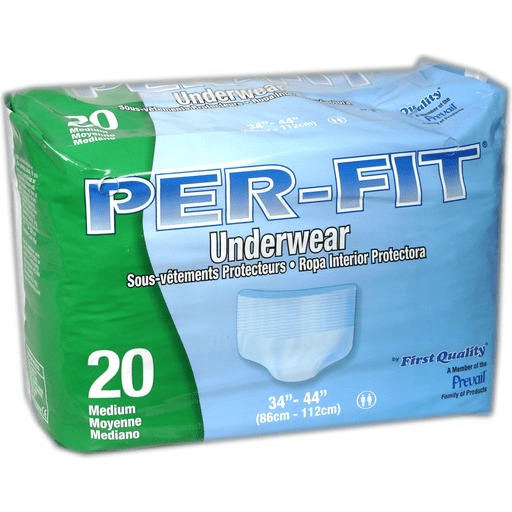 First Quality Prevail Per-Fit Protective Underwear Medium 32"-44" (case 4x20) Incontinence Aids Pasteur Pharmacy