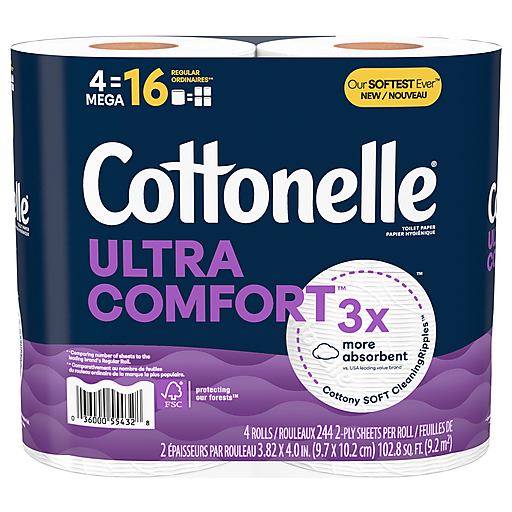 Cottonelle Toilet Paper, Mega Rolls, 2 Ply Toilet Paper Pasteur Pharmacy