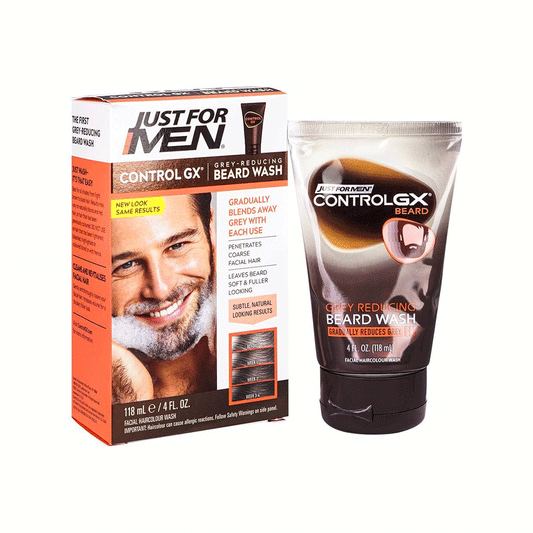 Just For Men Control GX Grey Reducing Beard Wash, 4 Fl Oz Beard Wash Pasteur Pharmacy