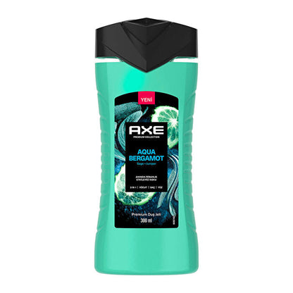 Gel de ducha 3 en 1 Axe Premium Collection Aqua Bergamot - 300 ml | Limpieza refrescante