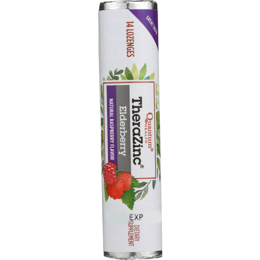 Quantum Health Thera Zinc Elderberry Lozenges Natural Raspberry Flavor - 12 Packs Of Vitamins & Supplements Pasteur Pharmacy Default Title