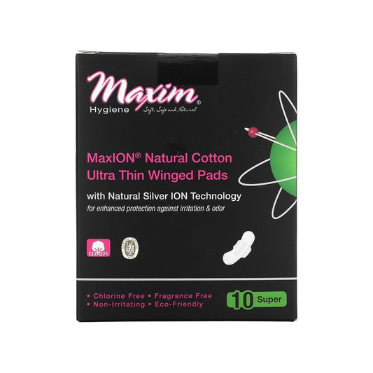 Maxim Hygiene® Maxion™ Natural Ultra Thin Pads – Super (Winged) Health & Beauty Pasteur Pharmacy