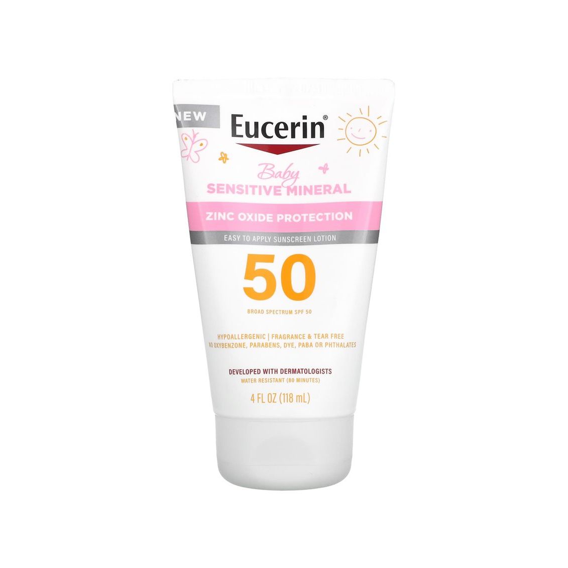 Eucerin Sun Sensitive Mineral Baby Sunscreen SPF 50 - 4 Fl Oz Sunscreen Pasteur Pharmacy