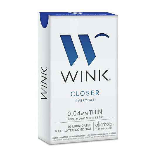 Wink Closer Everyday Condoms – Snug Fit for Enhanced Sensitivity, 10 Count Condoms Pasteur Pharmacy