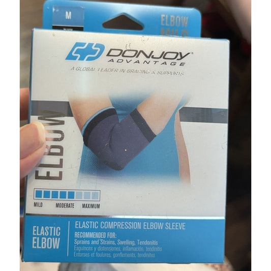 DONJOY Advantage Elastic Compression Elbow Sleeve, Medium, Black Card Sleeves Pasteur Pharmacy