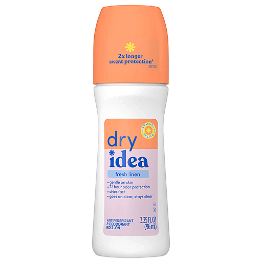 Dry Idea Antiperspirant & Deodorant, Roll On, Powder Fresh 3.25 Fl Oz Deodorant Pasteur Pharmacy