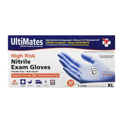 Ultimates High Risk Nitrile Exam Gloves Large 50 Ct Disposable Gloves Pasteur Pharmacy