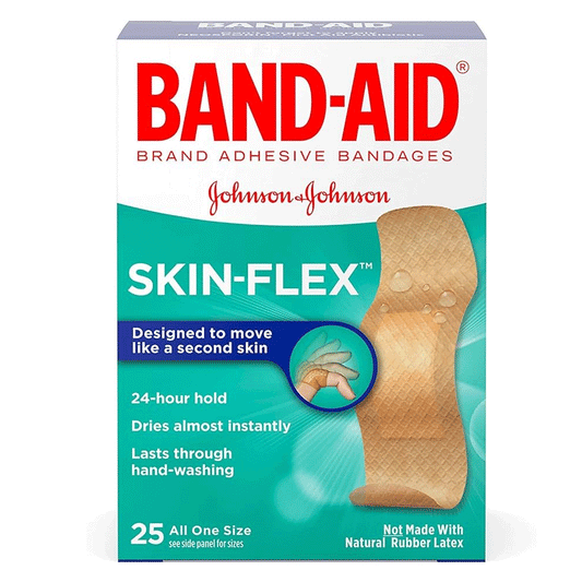 Band-Aid Brand Skin-Flex Adhesive Bandages – 25 Count (All One Size) First Aid Pasteur Pharmacy