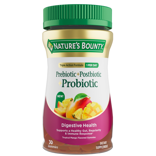 Nature's Bounty Prebiotic + Probiotic + Postbiotic Gummies Vitamins & Supplements Pasteur Pharmacy