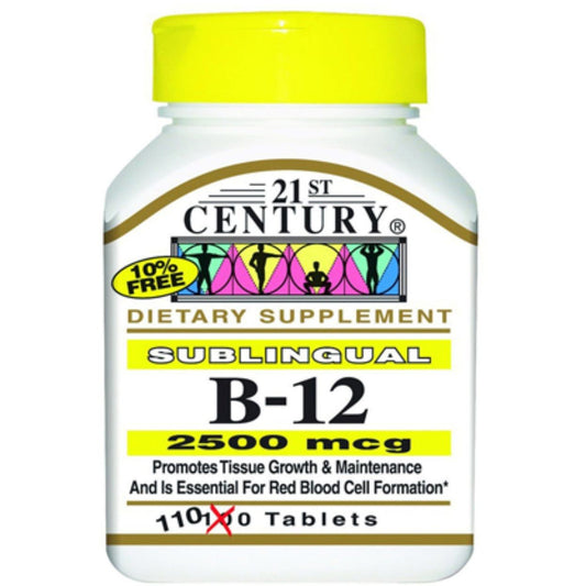21st Century Vitamin B-12 2500 Mcg 110Ct Vitamins & Supplements Pasteur Pharmacy