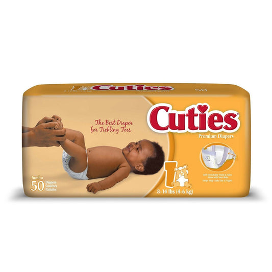 First Quality Cuties® Baby Diapers – Size 1 (8-14 lbs / 4-6 kg), 50 Count Diapers Pasteur Pharmacy