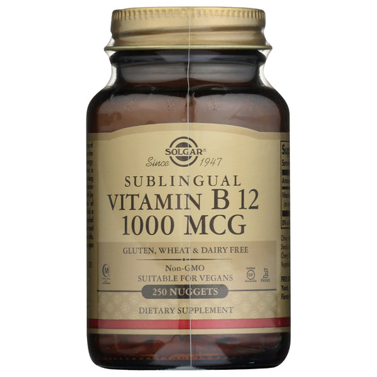 Solgar Sublingual Vitamin B12, 1,000 Mcg, 250 Nuggets Vitamins & Supplements Pasteur Pharmacy