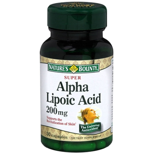 Nature's Bounty Super Alpha Lipoic Acid Capsules, 200 Mg Vitamins & Supplements Pasteur Pharmacy