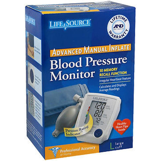 LifeSource Bpm Advanced Manual W Large Cuff Ua 705 Vl Blood Pressure Monitors Pasteur Pharmacy