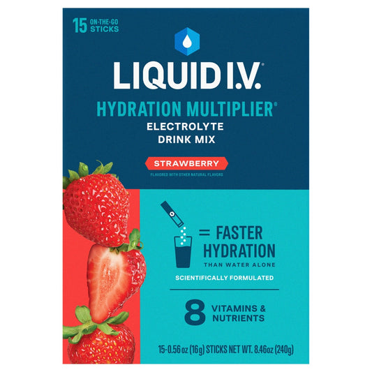 Liquid I.V. Hydration Multiplier Electrolyte Drink Mix Strawberry Beverages Pasteur Pharmacy