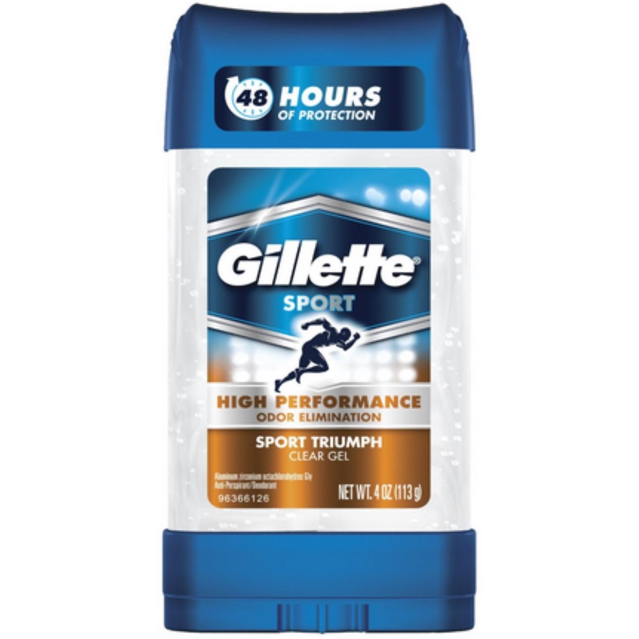 Gillette Antiperspirant Deodorant For Men, Clear Gel, Sport Active, 72 Hr. Sweat Protection, 3.8 Oz Deodorant Pasteur Pharmacy