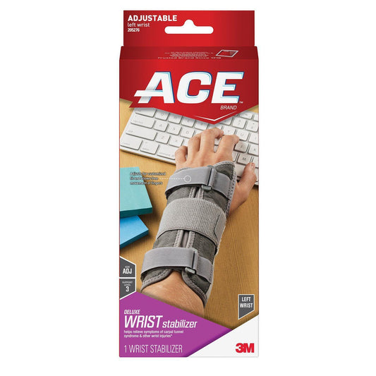 Ace Deluxe Wrist Brace, Left, 205276, One Size Supports & Braces Pasteur Pharmacy