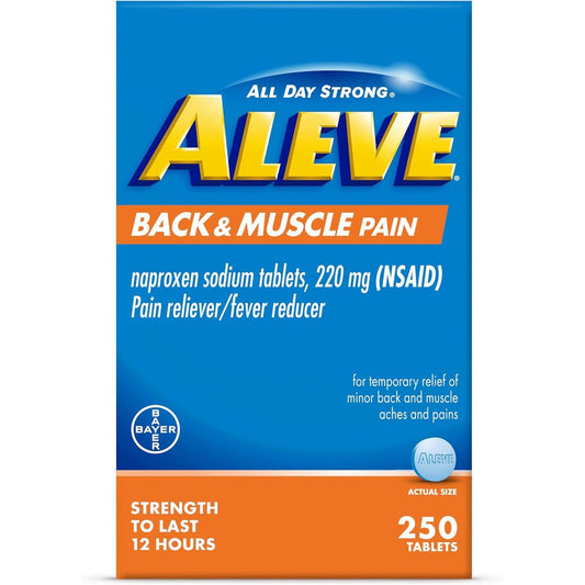 Aleve All Day Strong Tablets 220 Mg Back & Muscle Pain Medicine & Drugs Pasteur Pharmacy