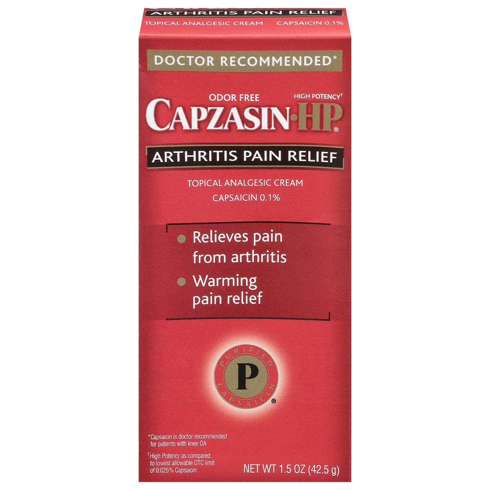 Capzasin High Potency Arthritis Pain Relief Creme 1.5 Ounce Tube Flex Package Medicine & Drugs Pasteur Pharmacy