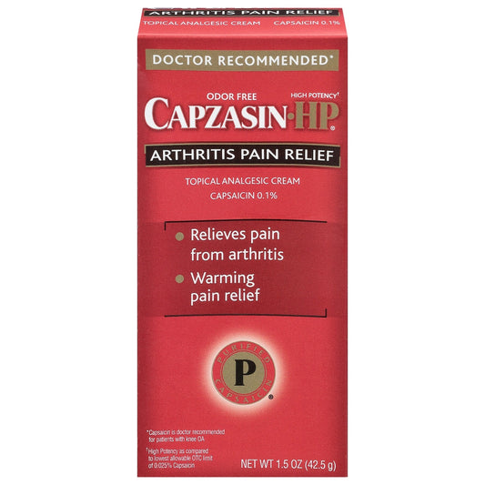 Capzasin High Potency Arthritis Pain Relief Creme 1.5 Ounce Tube Flex Package Medicine & Drugs Pasteur Pharmacy
