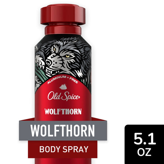 Old Spice Aluminum Free Body Spray For Men, Wolfthorn, 5.1 Oz Perfume & Cologne Pasteur Pharmacy