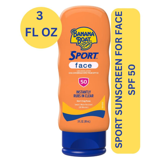 Banana Boat Sunscreen Lotion, Face, Broad Spectrum Spf 50 3 Fl Oz Sunscreen Pasteur Pharmacy