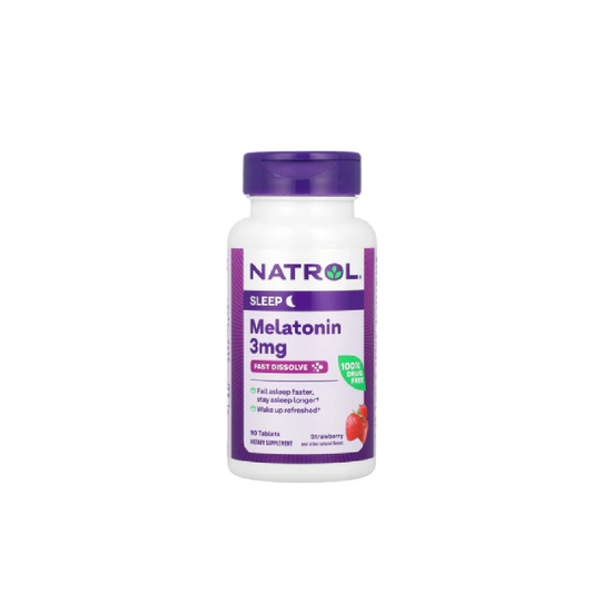 Natrol Melatonin 3mg Fast Dissolve Tablets, Sleep Aid, Cherry Flavor, 90 Count Sleeping Aids Pasteur Pharmacy