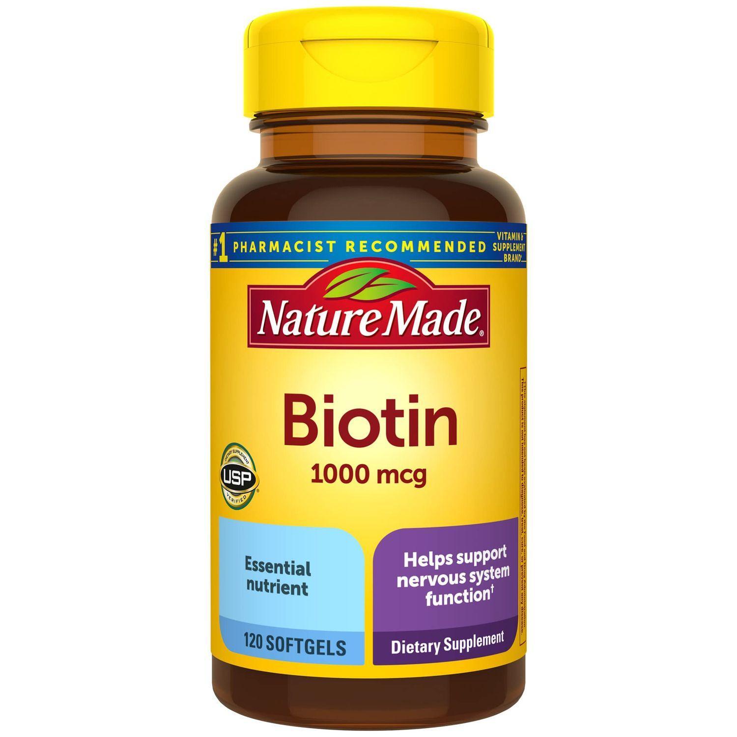 Nature Made Biotin 1000 Mcg Softgels - 120ct Vitamins & Supplements Pasteur Pharmacy