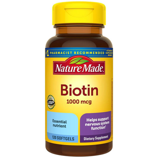 Nature Made Biotin 1000 Mcg Softgels - 120ct Vitamins & Supplements Pasteur Pharmacy