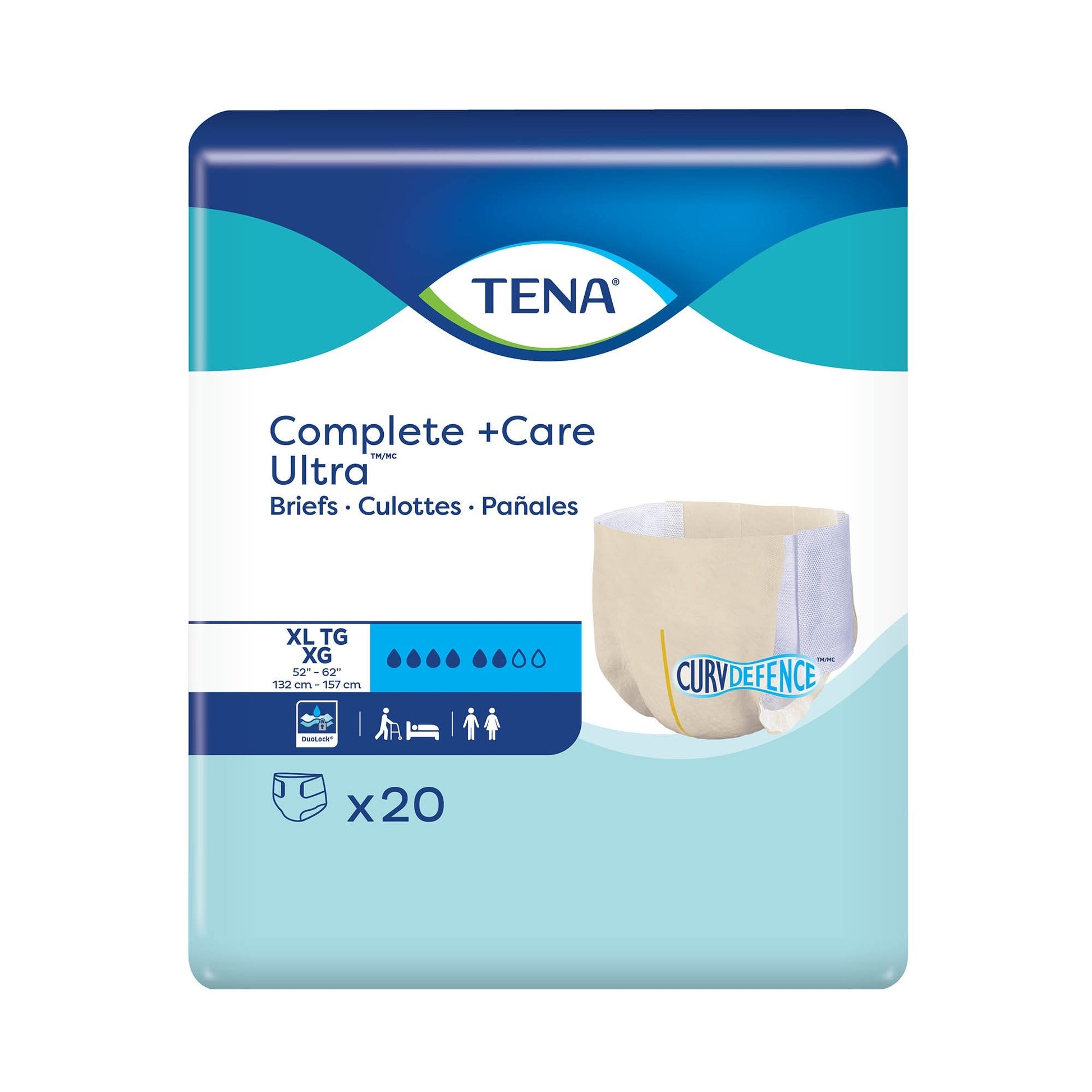 TENA Complete +Care Ultra Briefs With CurvDefence, X-Large MK Bicycle Shorts & Briefs Pasteur Pharmacy