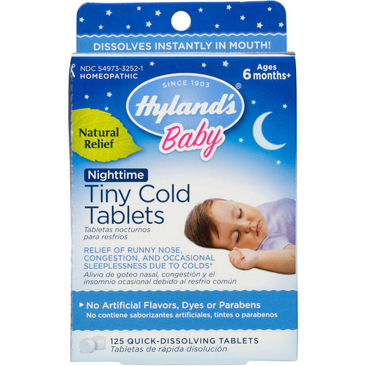 Hyland's Children's Baby Nighttime Tiny Cold Tablets - 125ct Medicine & Drugs Pasteur Pharmacy