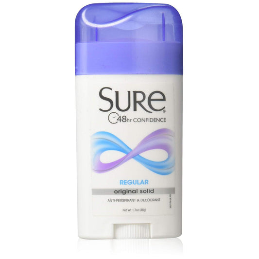 Sure Wide Anti-Perspirant Deodorant Original Solid Regular Scent 1.70 Oz Deodorant Pasteur Pharmacy