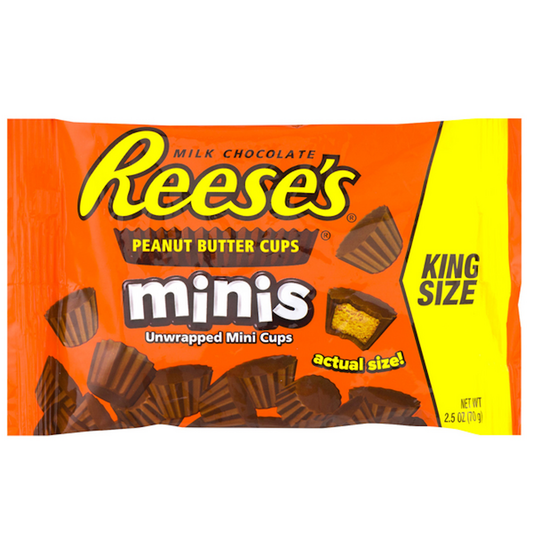 Reese's Minis Milk Chocolate Peanut Butter Cups – King Size (2.5 oz) Candy & Chocolate Pasteur Pharmacy