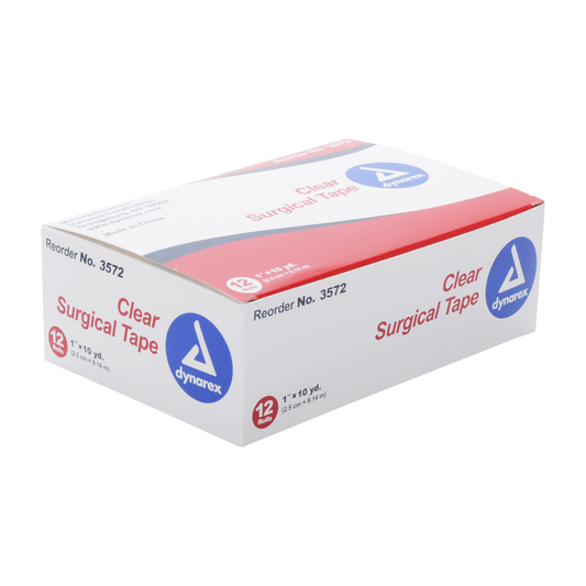 Dynarex® Paper Surgical Tape – 1" x 10 Yards (12 Rolls per Box) Wig Glue & Tape Pasteur Pharmacy