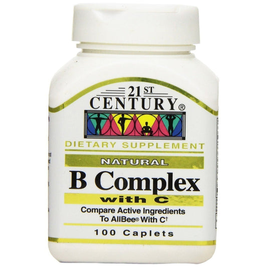 21st Century B Complex Plus Vitamin C - 100 Tablets Vitamins & Supplements Pasteur Pharmacy