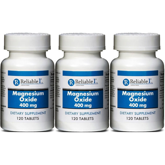 Reliable-1 Laboratories Magnesium Oxide – 400 mg (120 Tablets) Vitamins & Supplements Pasteur Pharmacy