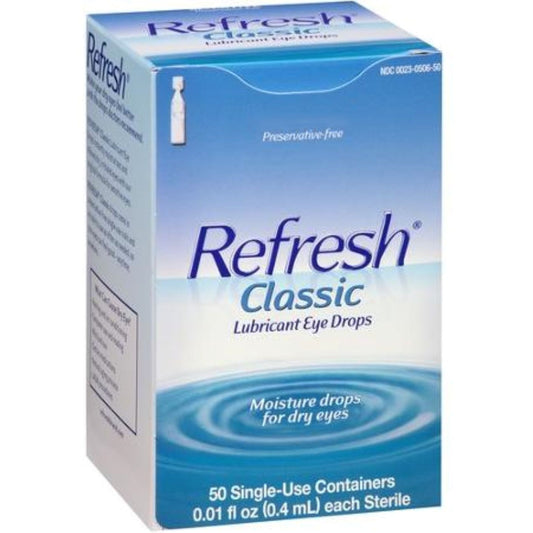 Refresh® Classic Lubricant Eye Drops – Preservative-Free (Single-Use Containers) Eye Drops & Lubricants Pasteur Pharmacy