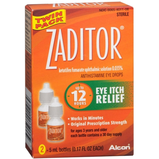 Zaditor Antihistamine Eye Itch Relief Drops Twin Pack Personal Care Pasteur Pharmacy