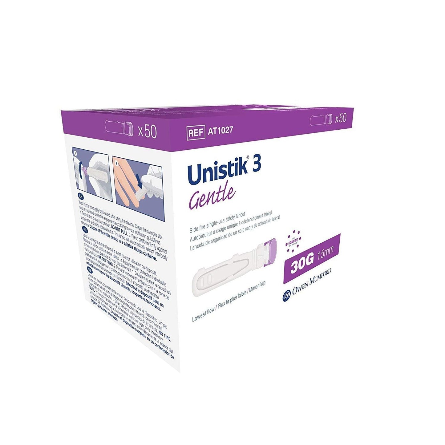 Leader Health Care Owen Mumford Unistik 3 Gentle Single Use Safety Lancets Safety Lancets Pasteur Pharmacy