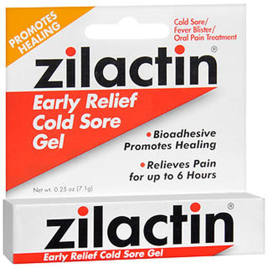 Zilactin Early Relief Cold Sore Medicated Gel, 0.25 Oz Personal Care Pasteur Pharmacy