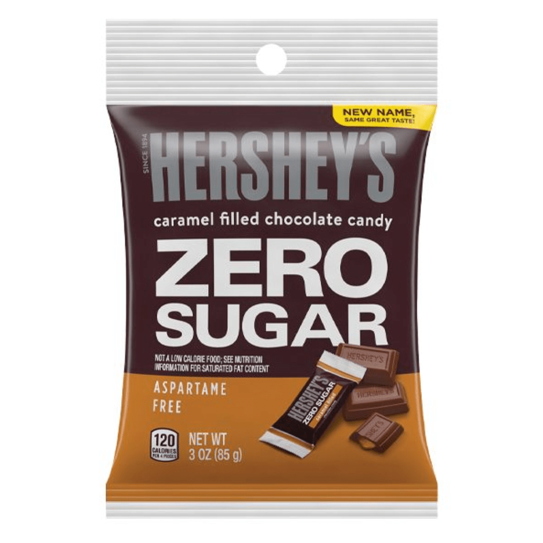Hershey's Zero Sugar Caramel Filled Chocolate Candy – 3 oz Bag Candy & Chocolate Pasteur Pharmacy