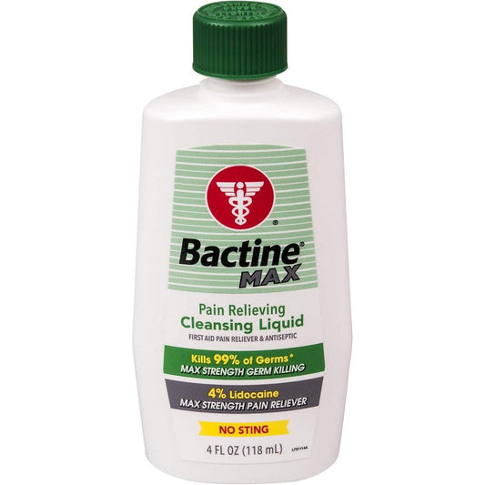 Bactine Max Pain Relieving Cleansing Liquid 4 Oz First Aid Pasteur Pharmacy