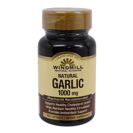 Windmill Odorless Garlic Oil 1000 Mg Soft Gels Vitamins & Supplements Pasteur Pharmacy
