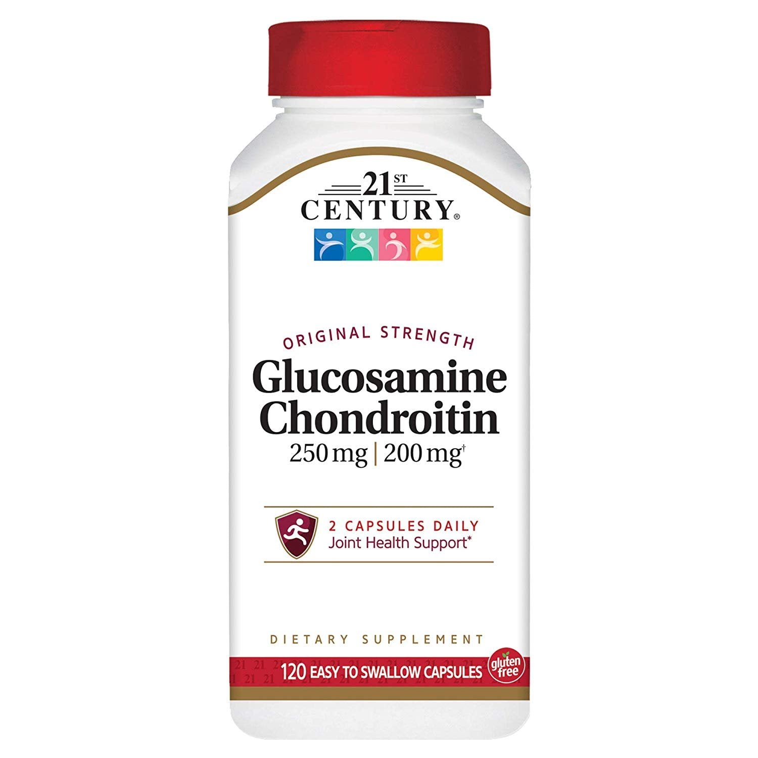 21st Century Glucosamine / Chondroitin, Original Strength, 250 Mg / 200 Mg, 120 Easy To Swallow Capsules Vitamins & Supplements Pasteur Pharmacy