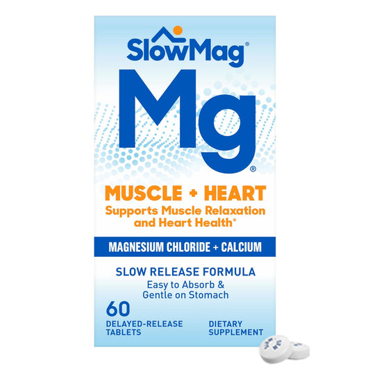 SlowMag Mg Muscle + Heart 60 Delayed- Release Tablets Vitamins & Supplements Pasteur Pharmacy