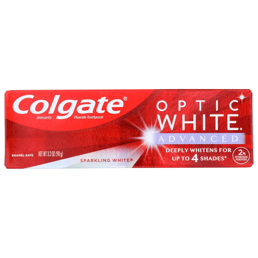 Colgate Optic White Advanced Teeth Whitening Toothpaste, Sparkling White, 3.2 Oz Toothpaste Pasteur Pharmacy