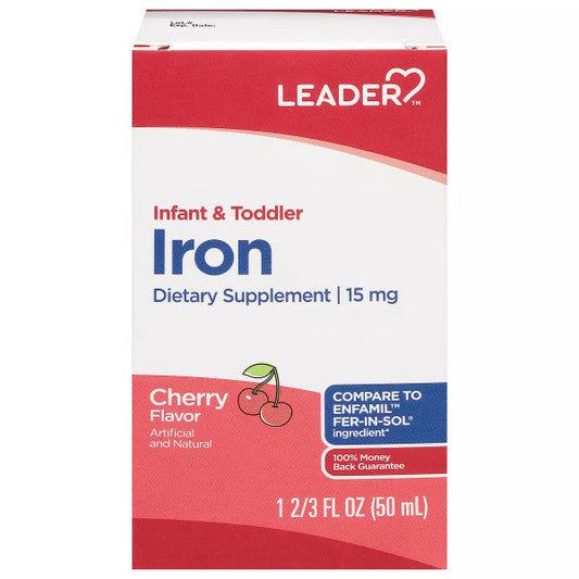 Leader Infant & Toddler Iron Supplement, Cherry 1.66 Fl Oz Baby & Toddler Furniture Pasteur Pharmacy