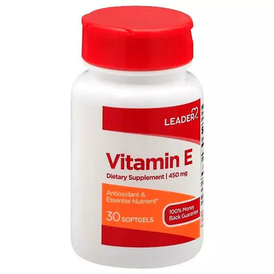 Leader™ Vitamin E Supplement – 450 mg (1,000 IU) – 30 Softgels Vitamins & Supplements Pasteur Pharmacy